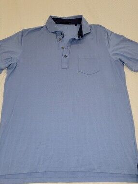 Greyson Mens Apache Polo Shirt Short Sleeve In Blue Size XL EUC